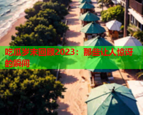 吃瓜岁末回顾2023：那些让人惊讶的瞬间